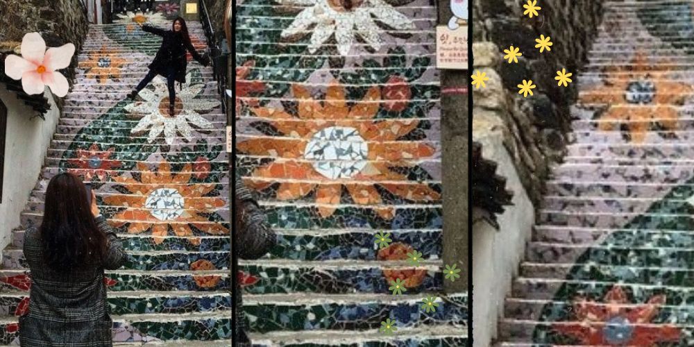 Murales floreale Corea del Sud