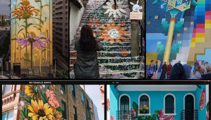 Murales floreali in giro per il mondo